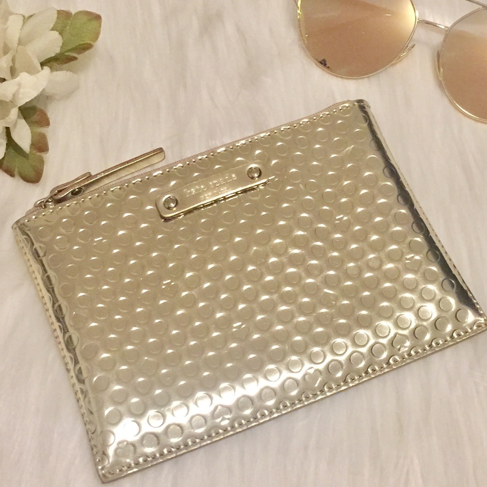 ♠️👑 kate spade gold mini clutch♠️👑
